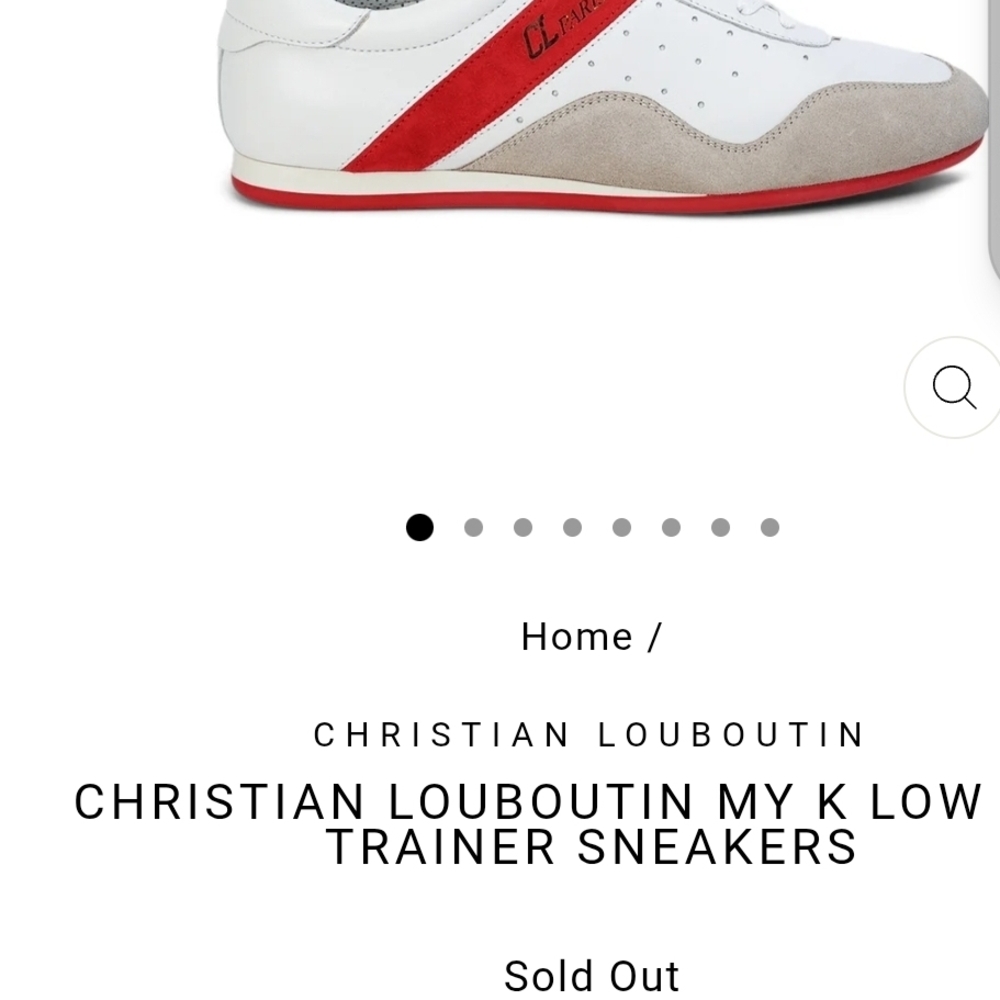 RED BOTTOMS!!Christian Louboutin White and Gray Sneakers with Gold Accents